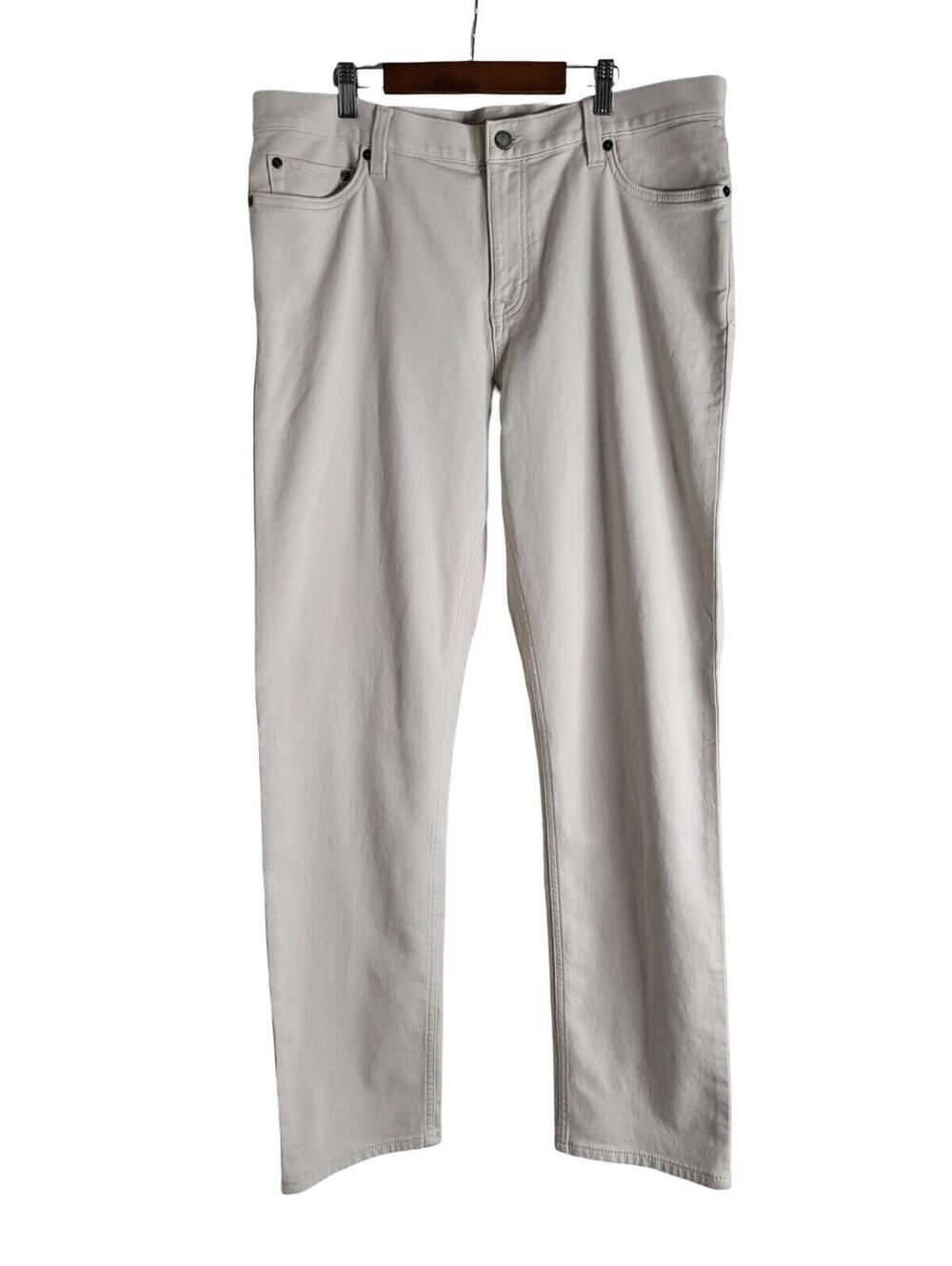 Banana Republic Beige Mid-rise Slim Through Thigh Slim Leg Travel Jeans Sz 35x32